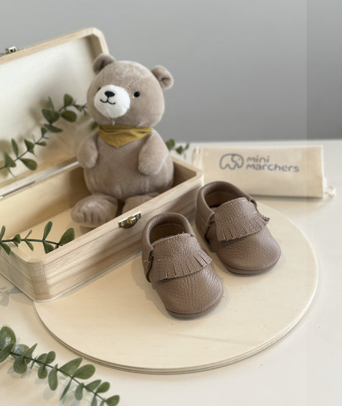 Brown Fringe Moccasins