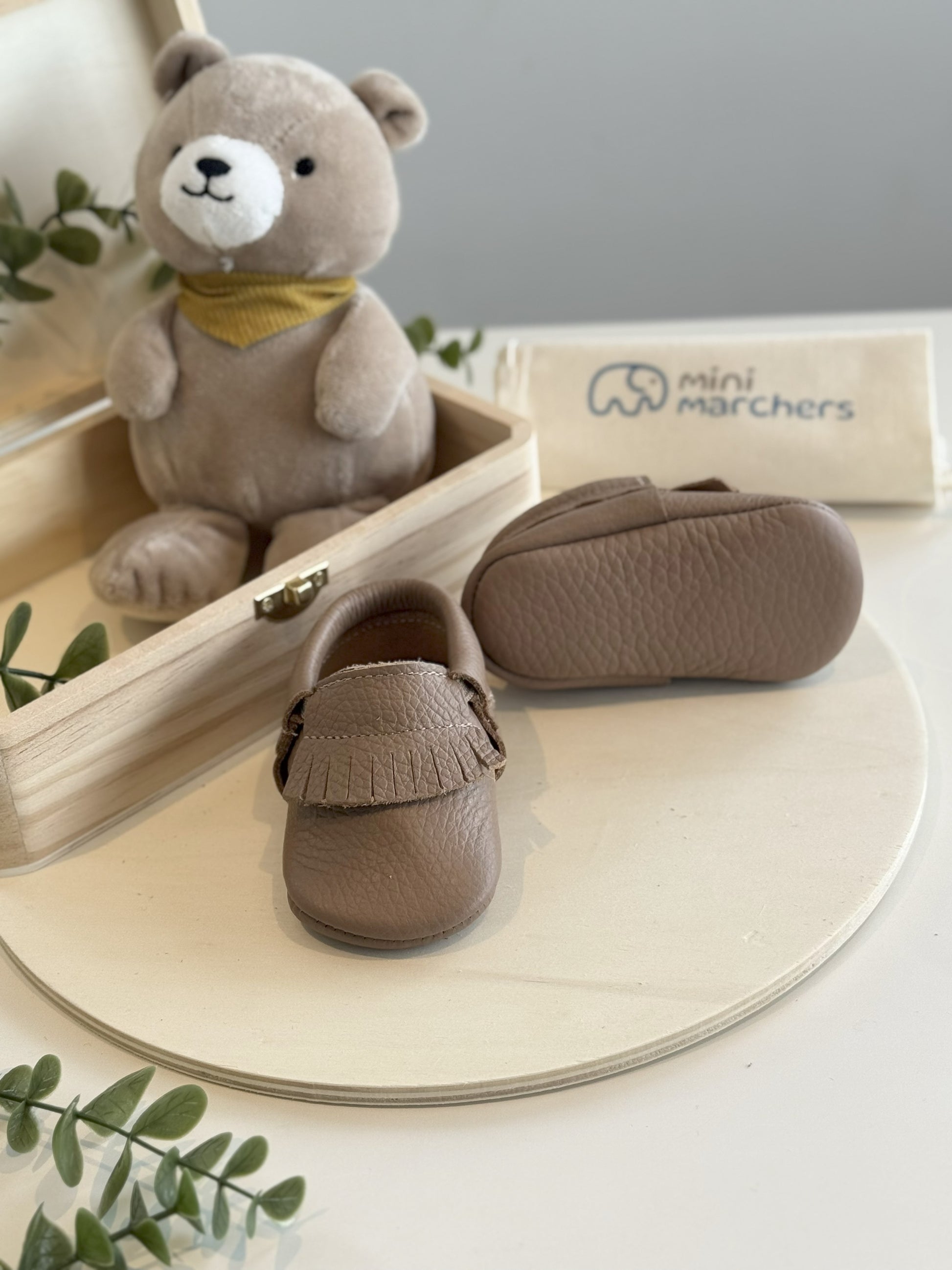 Brown Fringe Moccasins