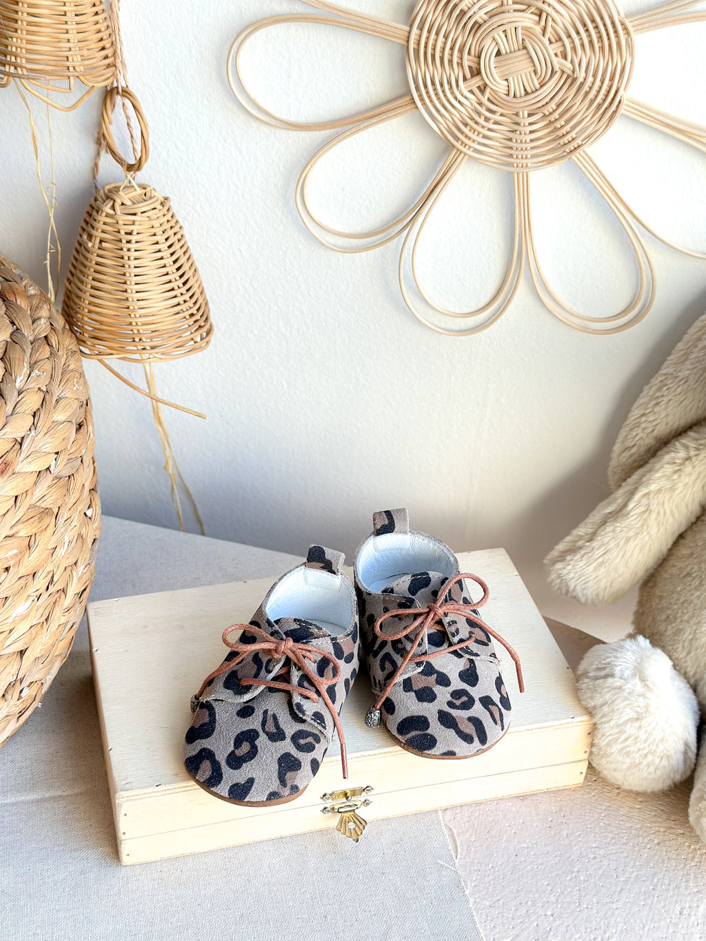 Leopard Lace-Up Loafers