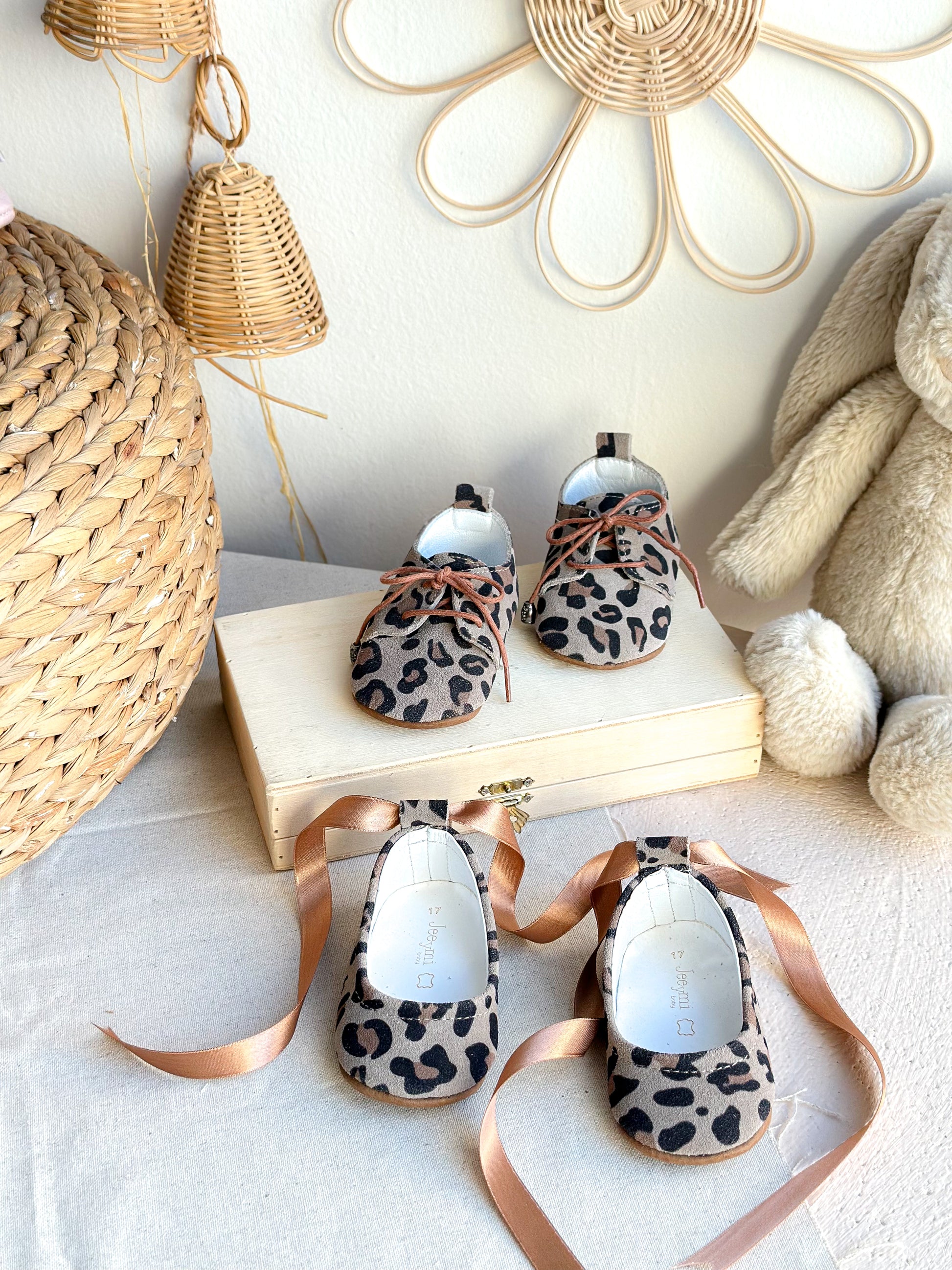 Leopard Lace-Up Loafers