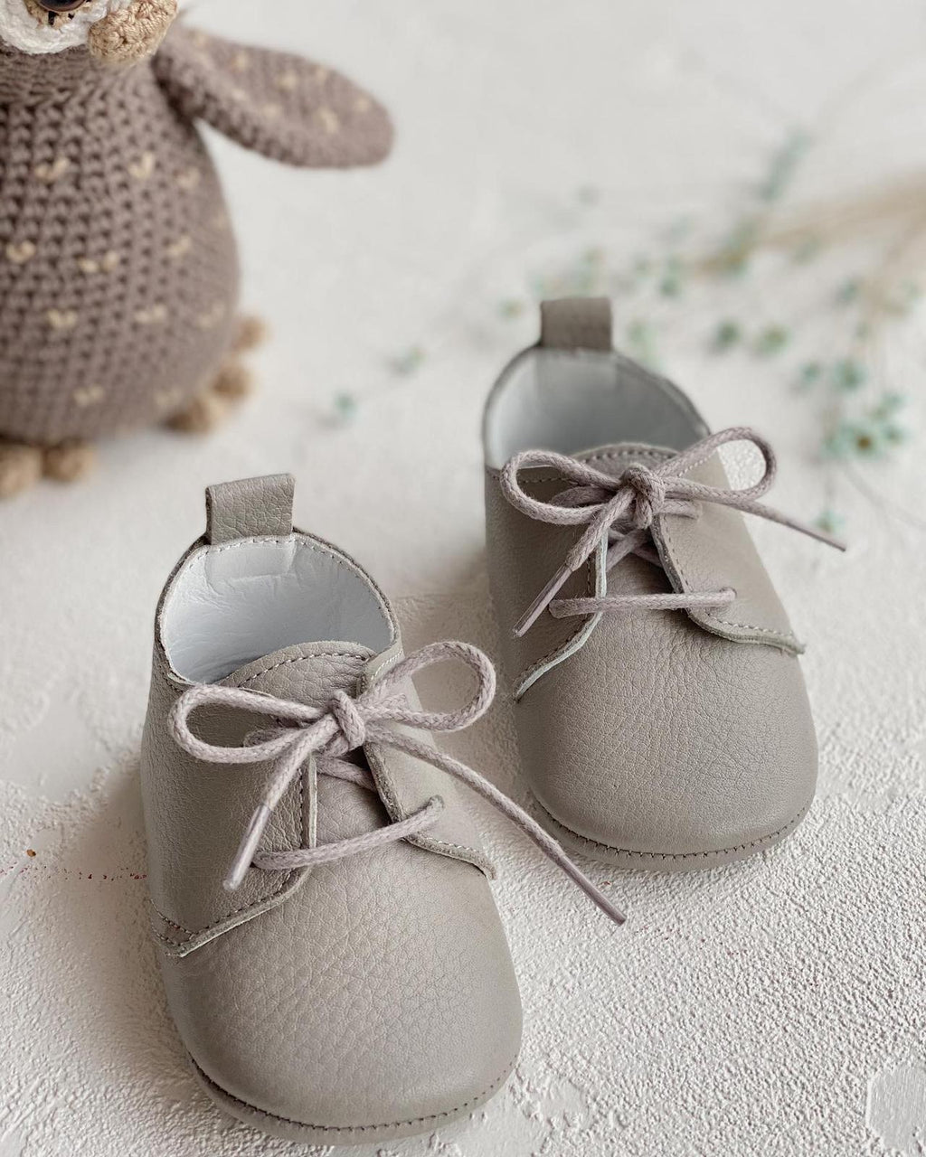 Grey Lace-up Loafers